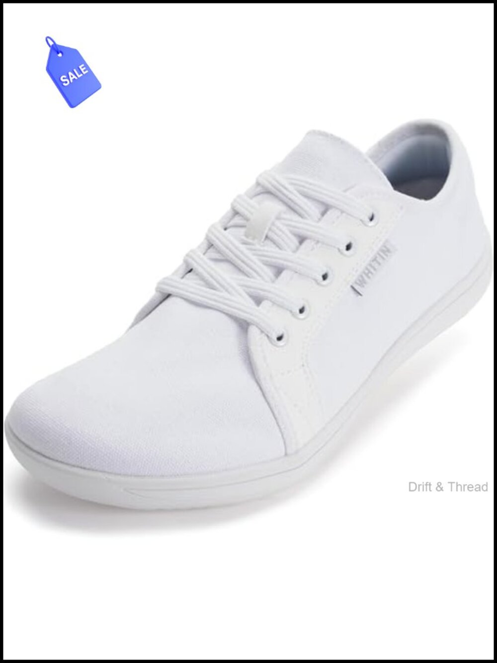 Canvas Barefoot Shoes Wide Toe Box Zero Drop Lace-Up Sneakers